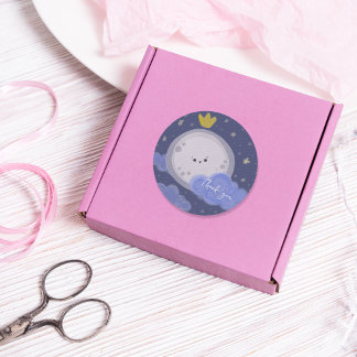 Adesivo Cute Moon Kawaii Celestial Personalizado