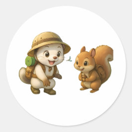 Adesivo Cute Okojo and Squirrel – Okojo and Friends Illust