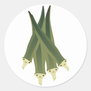 Adesivo Cute Okra