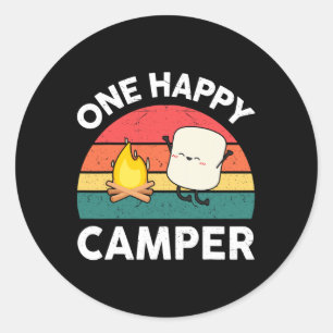 Adesivo Cute One Feliz Acampador Crianças Menina Marshmall
