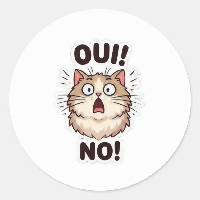 Adesivo Cute Oui Non (Frente)
