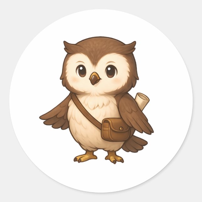 Adesivo Cute Owl Illustration – Okojo and Friends Illust (Frente)