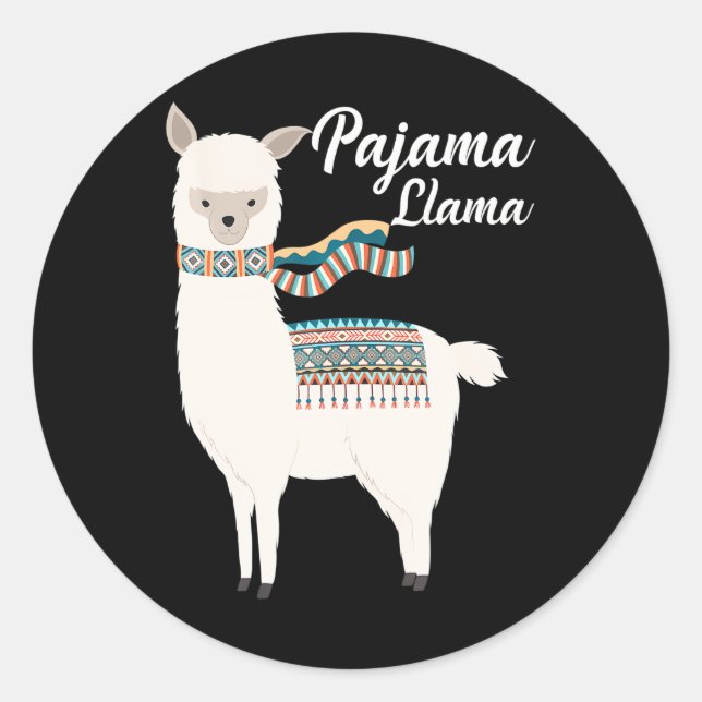 Adesivo Cute Pajama Llama Bed Time Llama Pajama (Frente)