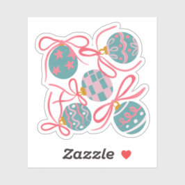Adesivo Cute Pastel Christmas Ornament Sticker