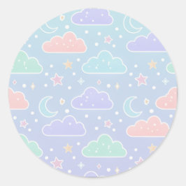 Adesivo Cute Pastel Cloud & Star Sticker Sheet