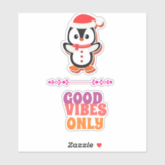 Adesivo Cute penguin Folha Tamanho: 6" x 6" Folha