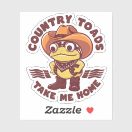 Adesivo Cute piadas de sapo da terra Country Toads Take Me