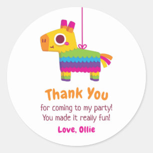 Adesivo Cute Pinata Mexicana Obrigado Aniversário das Cria