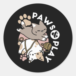 Adesivo Cute Playful Cats Design – Fun Paws and Play Art
