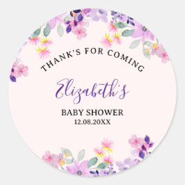 Adesivo Cute Purple and Pink Spring Flowers