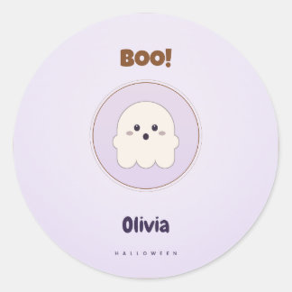 Adesivo Cute Purple Orange Ghost Halloween Sticker
