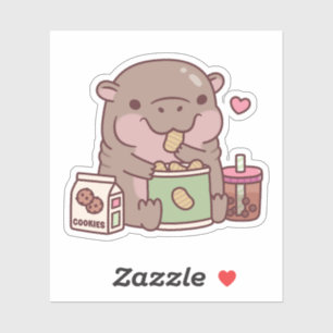 Adesivo Cute Pygmy Hippo Adora Lançar