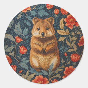 Adesivo Cute Quokka William Morris Inspirou Floral