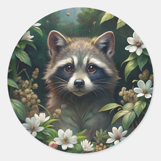 Adesivo Cute Raccoon (Frente)