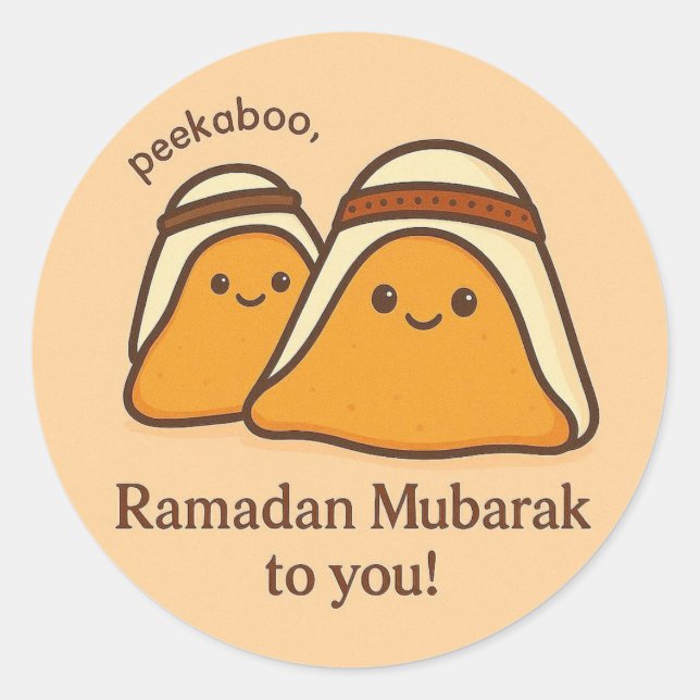 Adesivo Cute Ramadan Mubarak Para Você (Frente)