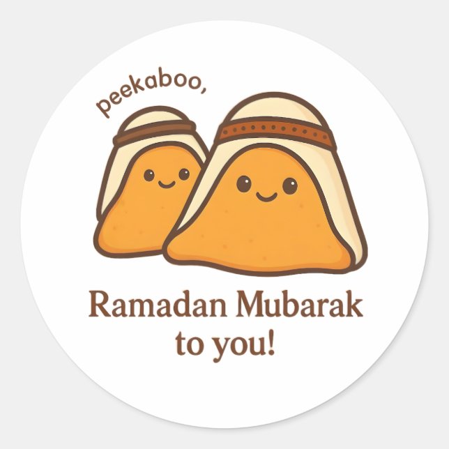 Adesivo Cute Ramadan Mubarak Para Você (Frente)