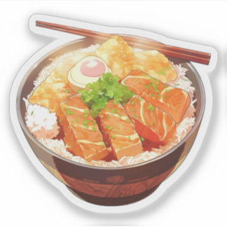 Adesivo Cute Rice Bowl Sticker