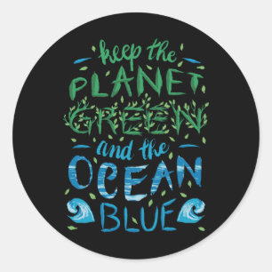 Adesivo Cute Salve O Planeta Ecologia Ecológica Eco Blue O