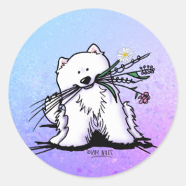 Adesivo Cute Samoyed KiniArt