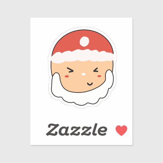 Adesivo Cute Santa for Stationery Lover Custom Cut Sticker (Folha)