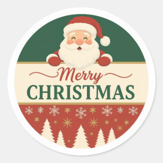 Adesivo Cute Santa Merry Christmas Sticker
