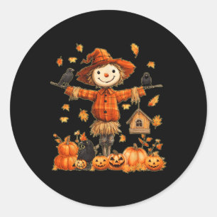 Adesivo Cute Scarecrow Pumpkin Dia das Bruxas de Ação de G