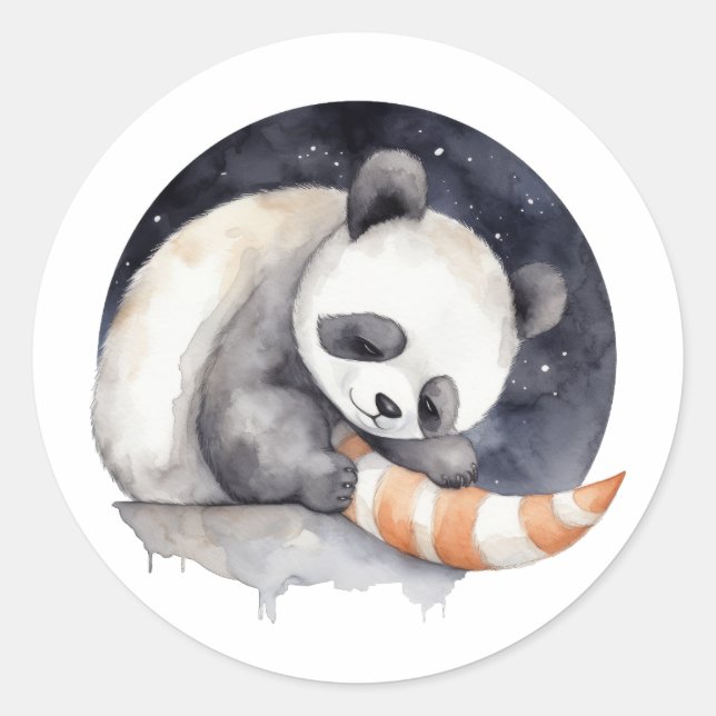 Adesivo Cute Sleepy Panda (Frente)