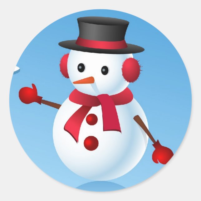 Adesivo Cute Snowman (Frente)