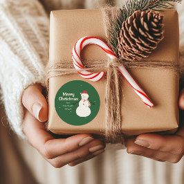 Adesivo Cute Snowman | Design de Natal Whimsical