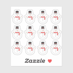 Adesivo Cute Snowman Winter Season Christmas Bujo Planner