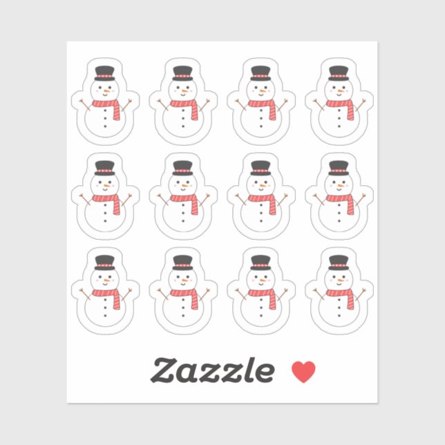 Adesivo Cute Snowman Winter Season Christmas Bujo Planner (Folha)