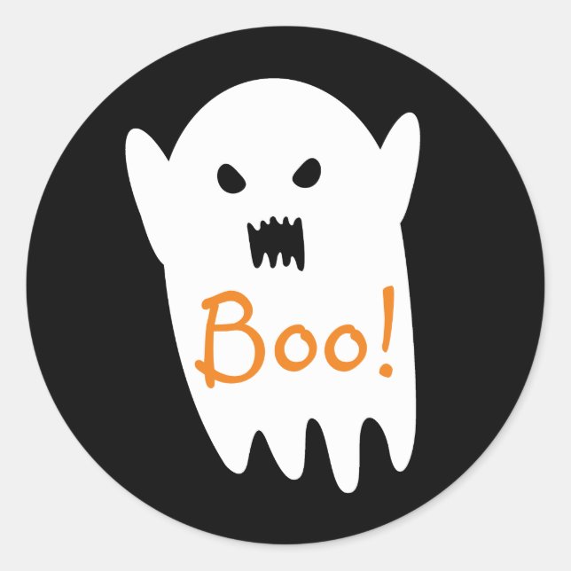 Adesivo Cute Spooky Ghost Say Boo (Frente)