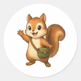 Adesivo Cute Squirrel Illustration – Okojo and Friends