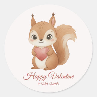 Adesivo Cute Squirrel with Heart Valentine's Day