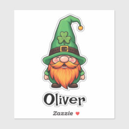 Adesivo Cute St. Patrick's Day Lucky Leprechaun Gnome 