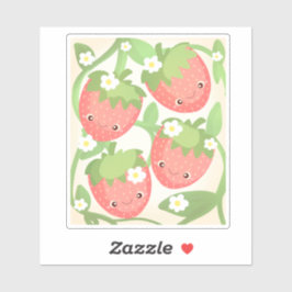 Adesivo Cute Strawberry Garden 