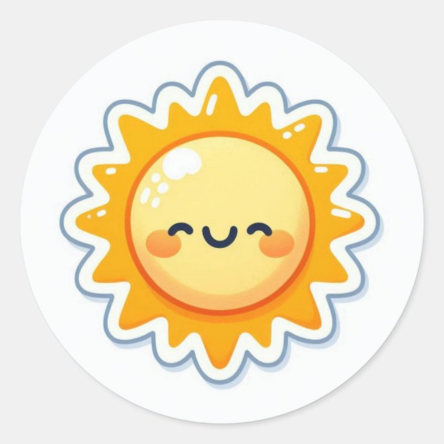 Adesivo cute sun sticker (Frente)