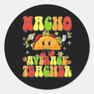 Adesivo Cute Taco Nacho Professor Médio Cinco De Mayo Mexi