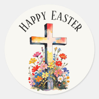 Adesivo Cute teal bunny happy Easter stickers