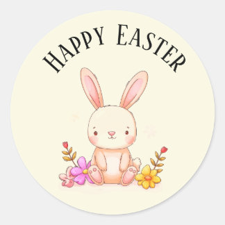 Adesivo Cute teal bunny happy Easter stickers