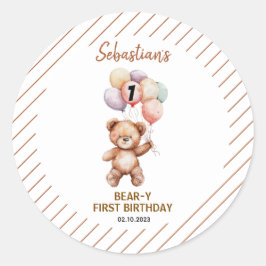 Adesivo Cute Teddy Bear 1st Birthday | Sweet Bear 