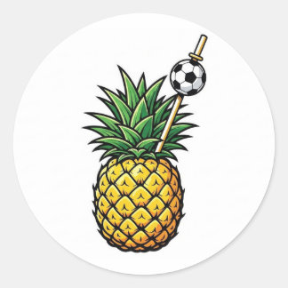 Adesivo Cute Tropical Soccer Pineapple Summer Sports Stick