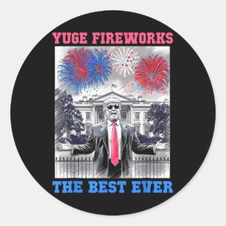Adesivo Cute Trump 4 De Julho Yuge Fireworks Usa Flag Sum