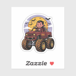 Adesivo Cute Vampire Monster Truck Halloween Camisa Design