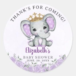 Adesivo Cute Watercolor Elephant Baby Shower Girl