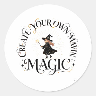Adesivo Cute Witch Create Your Own Magic Whimsical Sticker