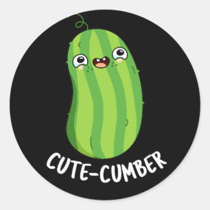 Adesivo Cutecumber Engraçado Pepino Escuro BG