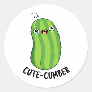 Adesivo Cutecumber Funny Cucumber Pun