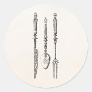 Adesivo Cutelaria velha das facas da colher da forquilha