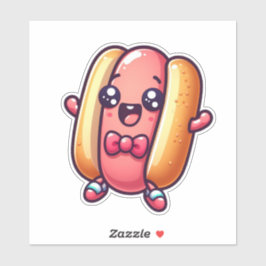 Adesivo Cuteness Overload Kawaii Hotdog